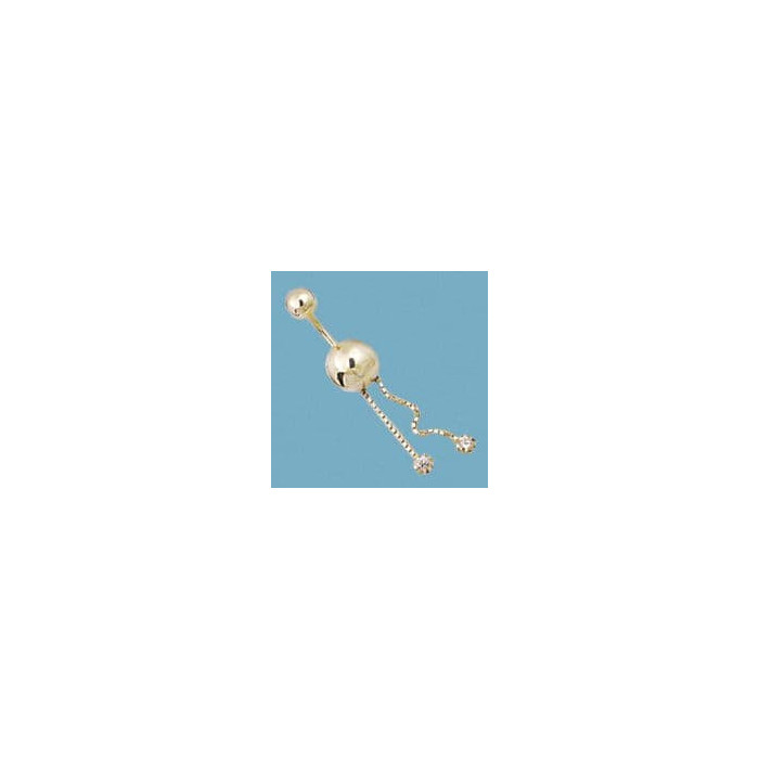 18k Piercing Ombligo Bola Cadenitas | Joyería Gimeno | Tu joyería de confianza en Valencia