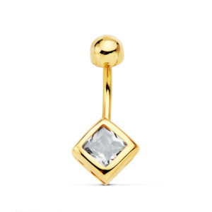 18k Piercing Ombligo Oro...