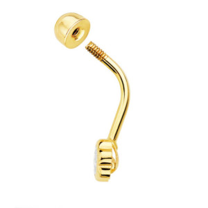 18k Piercing Ombligo Oro...