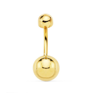 18k Piercing Ombligo Bola 8...