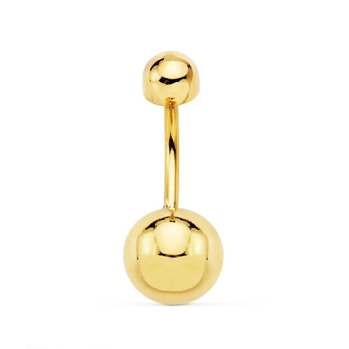 18k Piercing Ombligo Bola 8 Mm Oro Amarillo | Joyería Gimeno | Tu joyería de confianza en Valencia