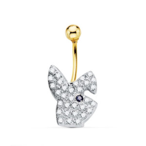 18k Piercing Ombligo...
