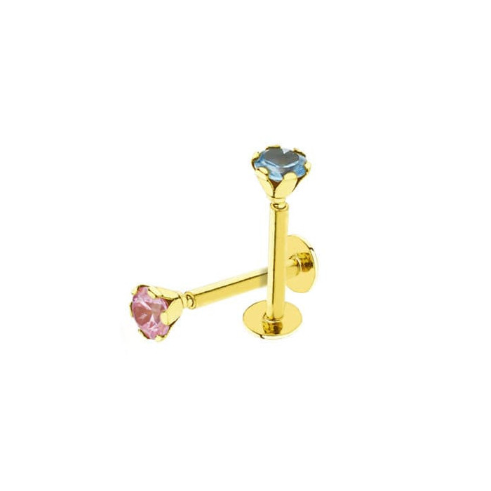18k Piercing Labio Piedra 3 Mm | Joyería Gimeno | Tu joyería de confianza en Valencia