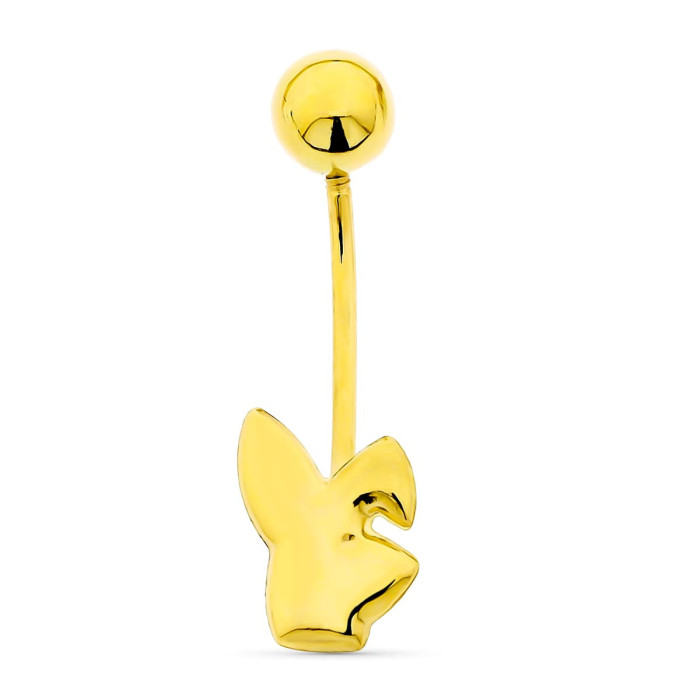 18k Piercing Conejo Liso | Joyería Gimeno | Tu joyería de confianza en Valencia