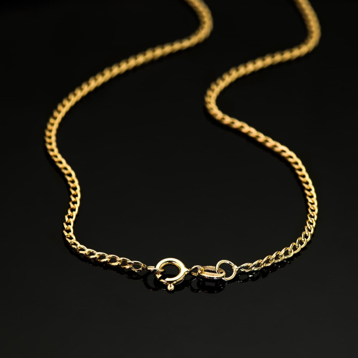 18k Cadena Oro Amarillo Barbada Hueca Ancho: 2mm Largo: 50cm | Joyería Gimeno | Tu joyería de confianza en Valencia