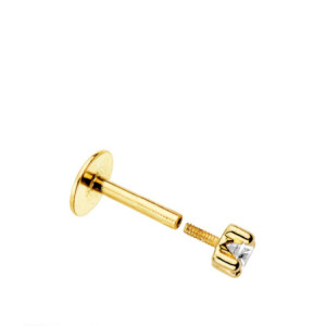 18k Piercing Labio Oro...