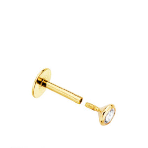 18k Piercing Labio Oro...