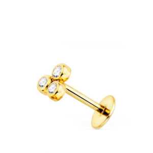 18k Piercing Oreja Oro...