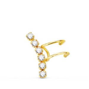 18k Pendientes Ear Cuff...