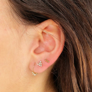 18k Piercing Oreja Oro...