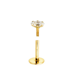 18k Piercing De Oreja Oro...