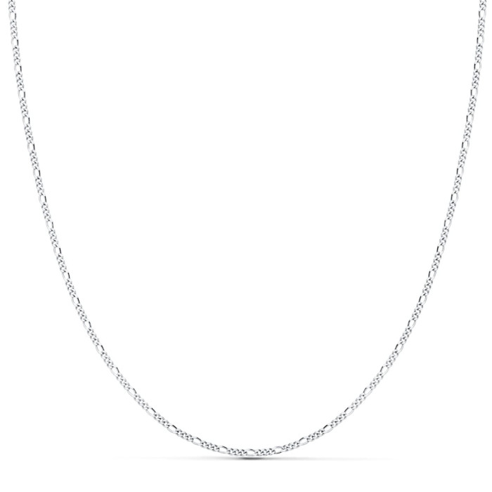 18k Cadena Maciza Oro Blanco Cartier 3x1. 1 Mm 45 Cm | Joyería Gimeno | Tu joyería de confianza en Valencia