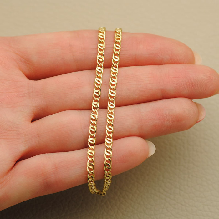 18k Cadena Oro Amarillo Ancla Hueca Largo 45cm Ancho 3 Mm | Joyería Gimeno | Tu joyería de confianza en Valencia