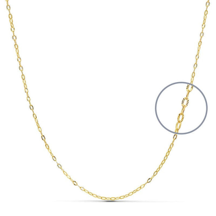 18k Cadena Maciza Forzada 50 Cmx1 Mm | Joyería Gimeno | Tu joyería de confianza en Valencia