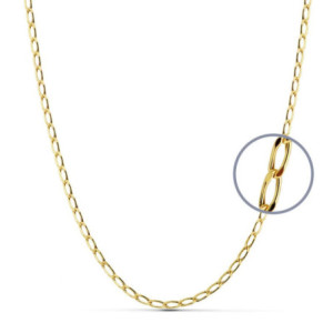 18k Cadena Bilbao 50 Cm...