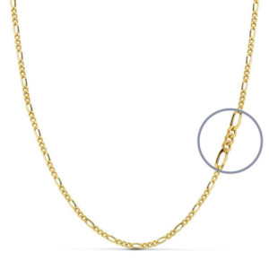 18k Cadena Cartier Hueca 45...