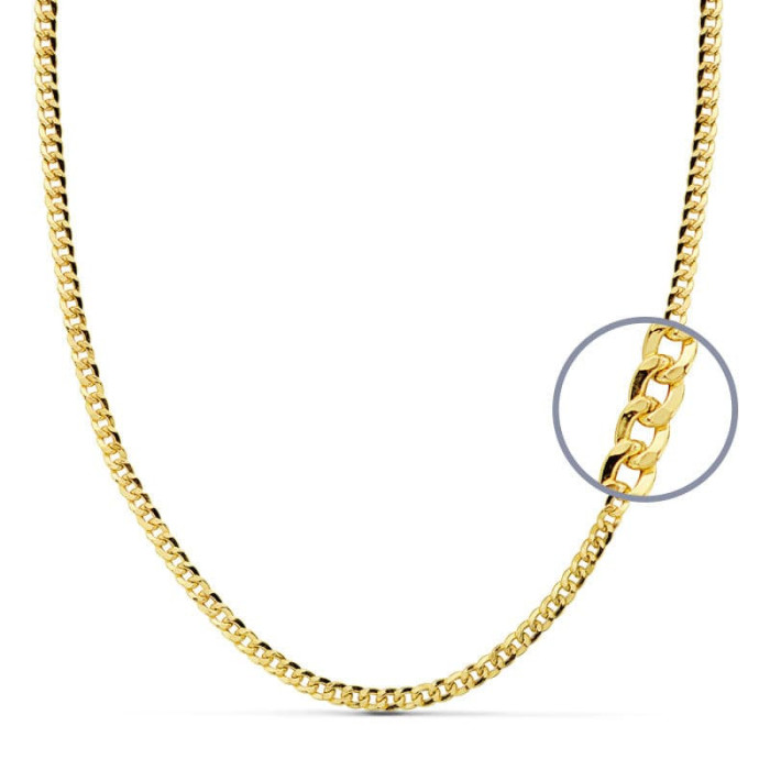 18k Cadena Barbada 60 Cm Hueca 3 Mm 5.75 Gr | Joyería Gimeno | Tu joyería de confianza en Valencia