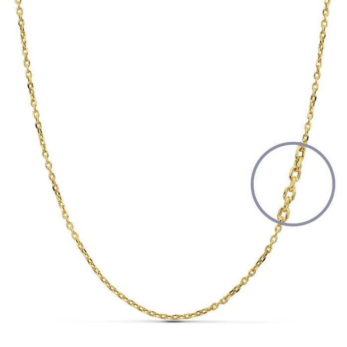 18k Cadena Forzada 40 Cm Hueca 1.50 Mm | Joyería Gimeno | Tu joyería de confianza en Valencia