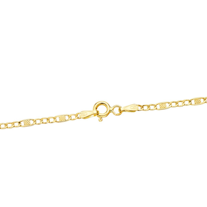 18k Cadena Oro Amarillo Combinada Hueca 3x1. Largo 50 Cm Ancho 2 Mm | Joyería Gimeno | Tu joyería de confianza en Valencia
