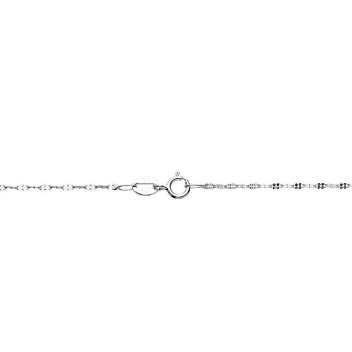 18k Cadena Maciza Oro Blanco Eslabones Planos Tallados 1.5 Mm 40 Cm | Joyería Gimeno | Tu joyería de confianza en Valencia