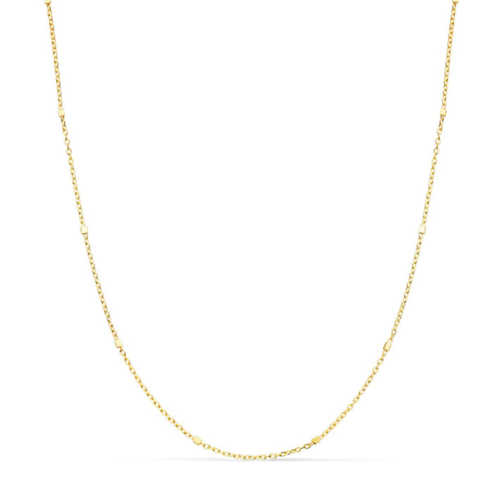 18k Cadena Maciza Combinada Forzada Y Cubos. Largo 45 Cm Ancho 1 Mm | Joyería Gimeno | Tu joyería de confianza en Valencia