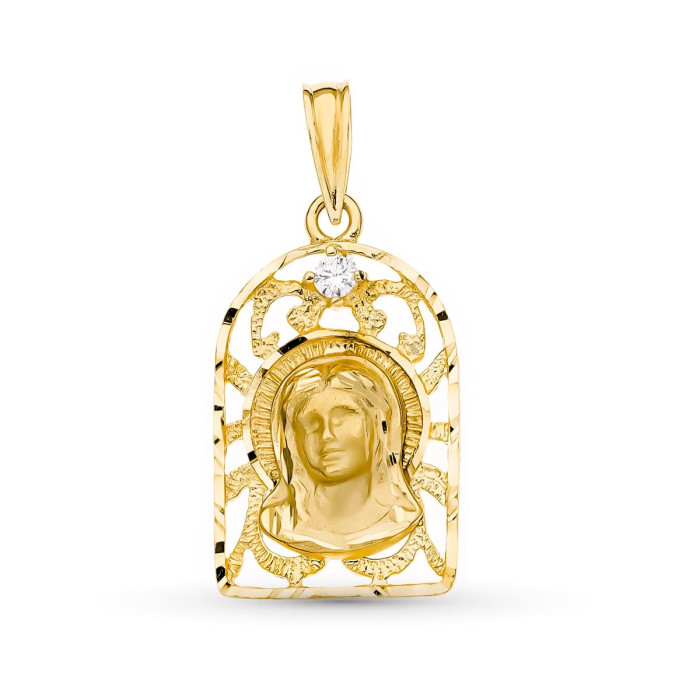 18k Medalla Oro Amarillo Virgen NiÑa 21x13 Mm | Joyería Gimeno | Tu joyería de confianza en Valencia