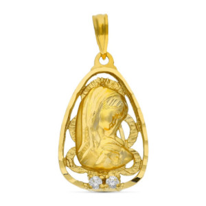 18k Medalla Oro Amarillo...
