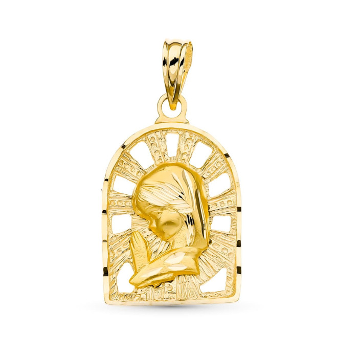 18k Medalla Oro Amarillo Virgen NiÑa 22x14 Mm | Joyería Gimeno | Tu joyería de confianza en Valencia