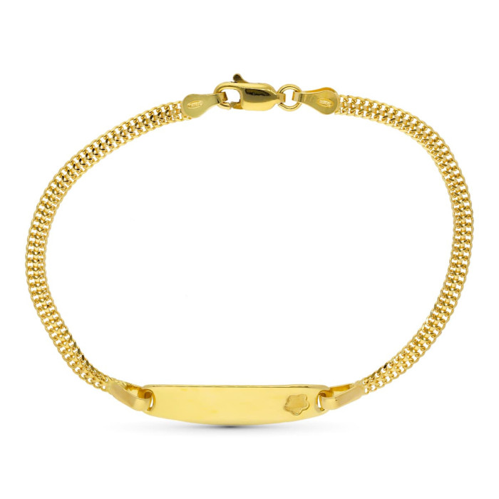 18k Esclava Oro Amarillo Flor 17 Cm | Joyería Gimeno | Tu joyería de confianza en Valencia