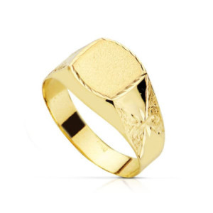 18k Sortija Sello Oro...