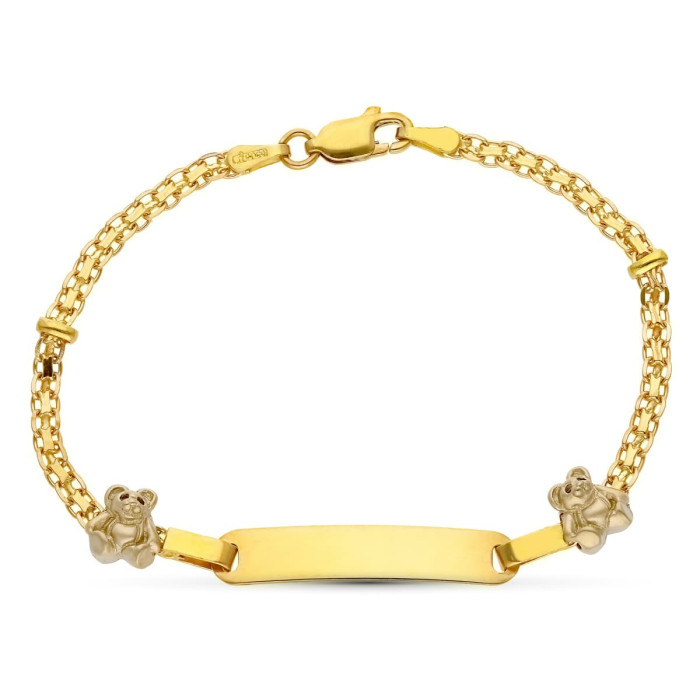 18k Esclava Oro Amarillo Oso S 16 Cm | Joyería Gimeno | Tu joyería de confianza en Valencia