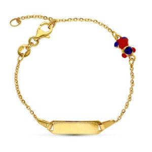 18k Pulsera Esclava Oro...