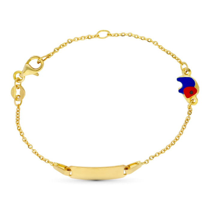 18k Esclava Oro Amarillo Elefante Esmalte 16 Cm | Joyería Gimeno | Tu joyería de confianza en Valencia
