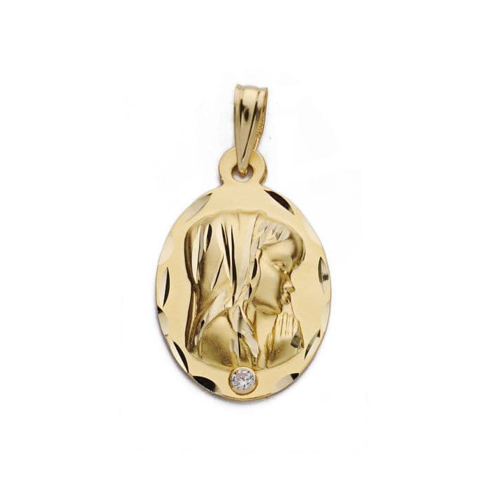 18k Medalla Virgen NiÑa 22x14 Mm | Joyería Gimeno | Tu joyería de confianza en Valencia