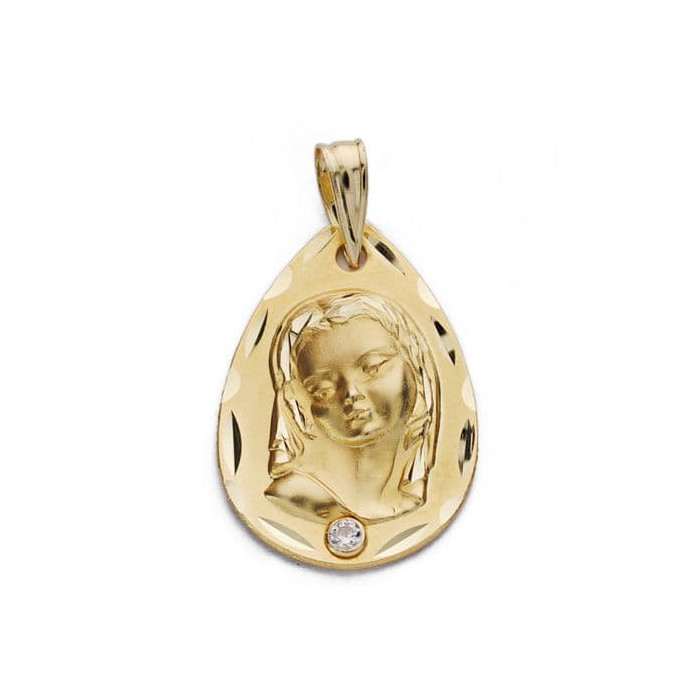 18k Medalla Virgen NiÑa 22x14 Mm | Joyería Gimeno | Tu joyería de confianza en Valencia