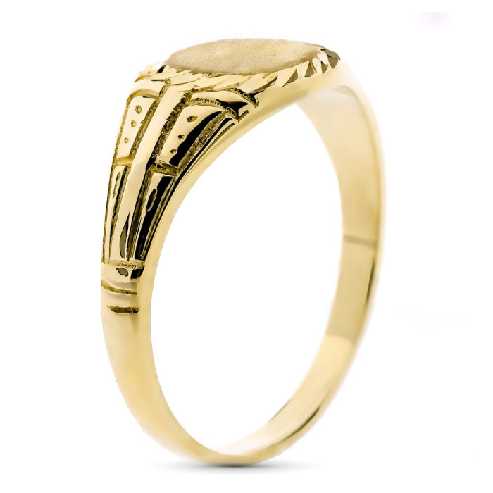 18k Sello Oro Amarillo Cadete Macizo Y Tallado Ancho Cuerpo 9 Mm | Joyería Gimeno | Tu joyería de confianza en Valencia