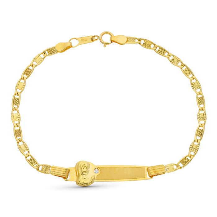 18k Esclava Oro Amarillo Virgen Circonita 17.5 Cm | Joyería Gimeno | Tu joyería de confianza en Valencia