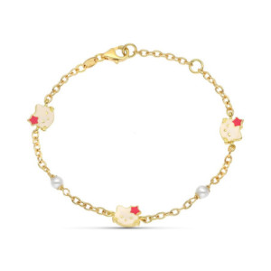 18k Pulsera Oro Amarillo...