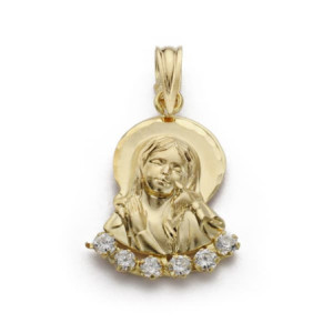 18k Colgante Virgen NiÑa...