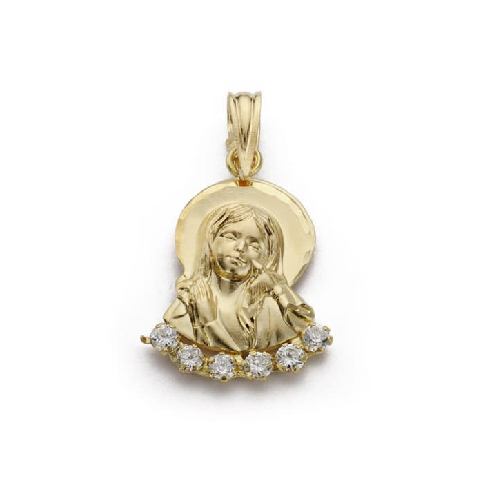 18k Colgante Virgen NiÑa 22x13 Mm | Joyería Gimeno | Tu joyería de confianza en Valencia