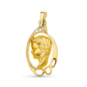 18k Medalla Oro Amarillo...
