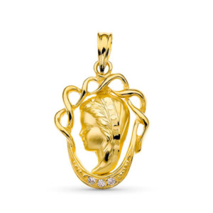 18k Medalla Oro Amarillo...