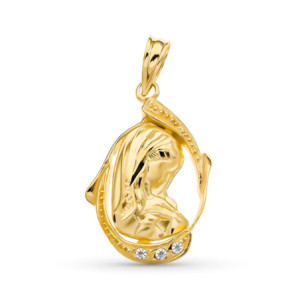 18k Medalla Oro Amarillo...