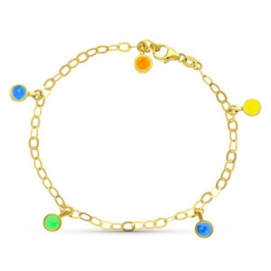 18k Pulsera Oro Amarillo...