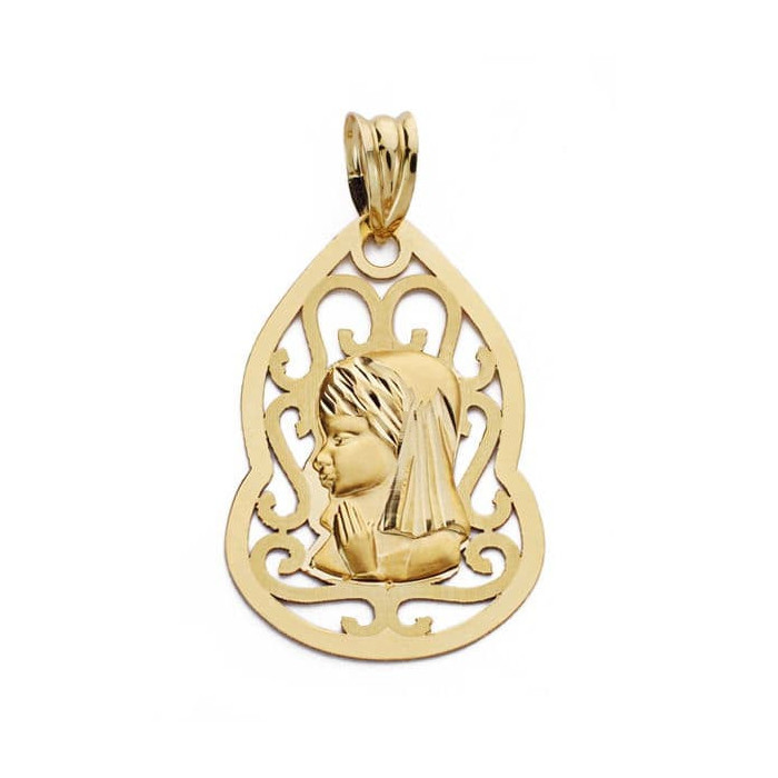 18k Medalla Virgen NiÑa 27x18 Mm | Joyería Gimeno | Tu joyería de confianza en Valencia