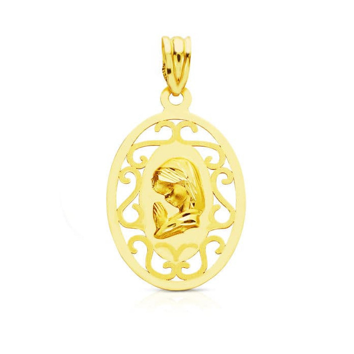 18k Medalla Virgen NiÑa 27x17 Mm | Joyería Gimeno | Tu joyería de confianza en Valencia