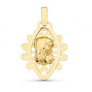 18k Medalla Oro Amarillo...
