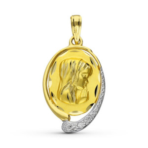 18k Medalla Oro Amarillo...