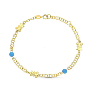 18k Pulsera Oro Amarillo...