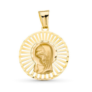 18k Medalla Oro Amarillo...